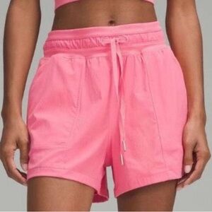 NWOT Lululemon dance studio shorts Sakura pink SQUARE sticker